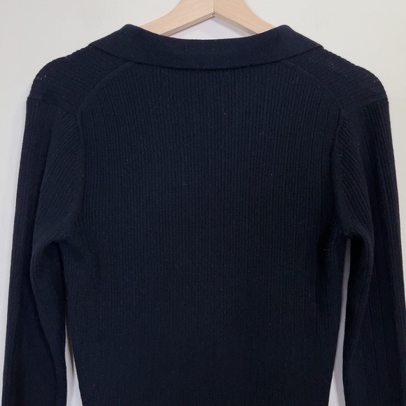 CLUB  MONACO | RIBBED EVERYDAY COLLAR SWEATER - Picture 8 of 12